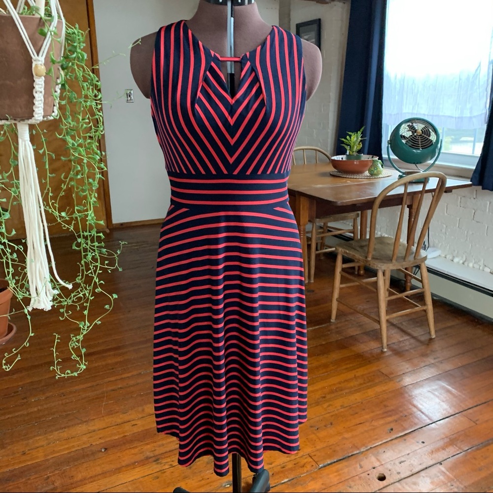 Striped Sleeveless Liz Claiborne Summer Dress